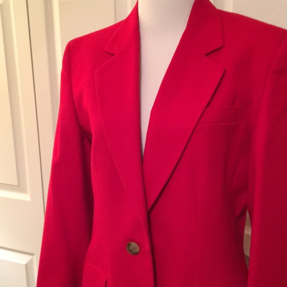Talbots red wool jacket size 8 - Picture 2 of 6
